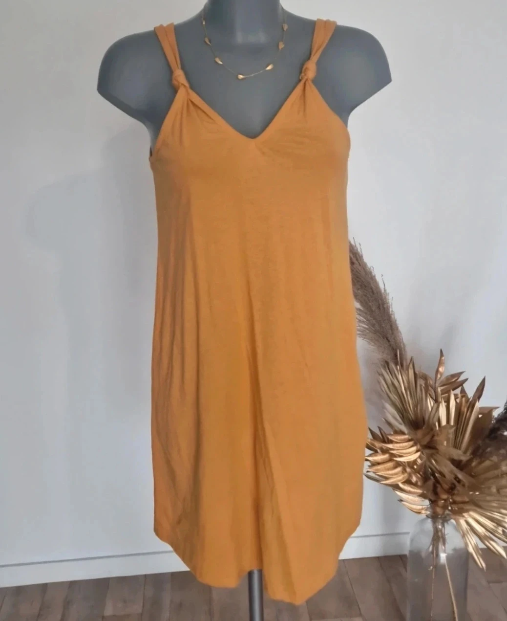 Robe Kiabi femme jaune moutarde – Taille XS (34)